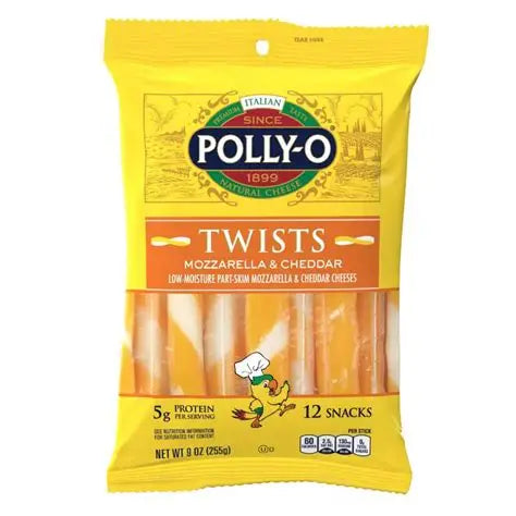 POLLY-O TWISTS -MOZZARELLA & CHEDDAR (9oz)