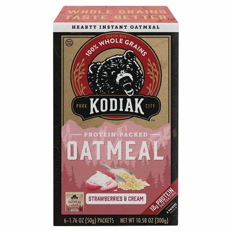 KODIAKCAKE-OATMEAL STRAWBERRIES CRM PKTS (6)