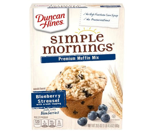 DUNCAN HINES - SIMPLE MORNINGS - BLUEBERRY STREUSEL - 20.5OZ