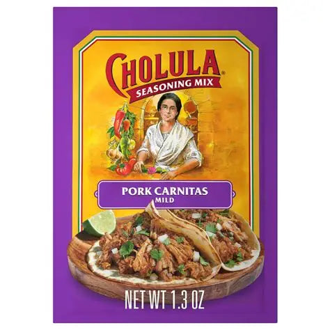 CHOLULA SEASONING MIX - PORK CARNITAS - MILD 1.3OZ