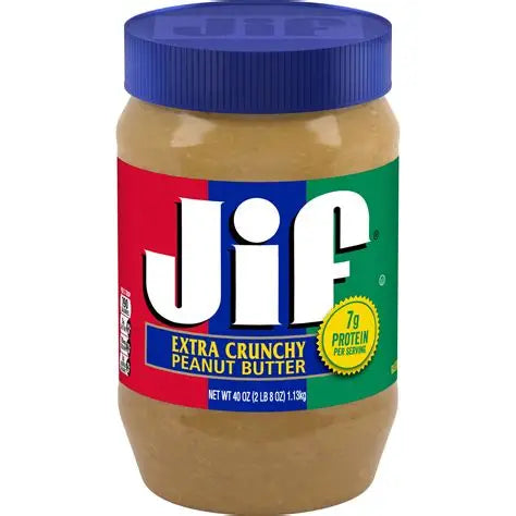 JIF - PEANUT BUTTER - EXTRA CRUNCHY - 40oz