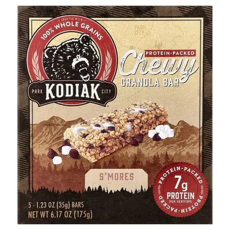 KODIAK - CHEWY GRANOLA BARS - S'MORES - 5 BARS