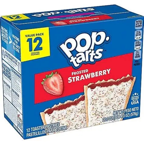 POP-TARTS - FROSTED STRAWBERRY - VALUE PACK 12 - 20.3oz