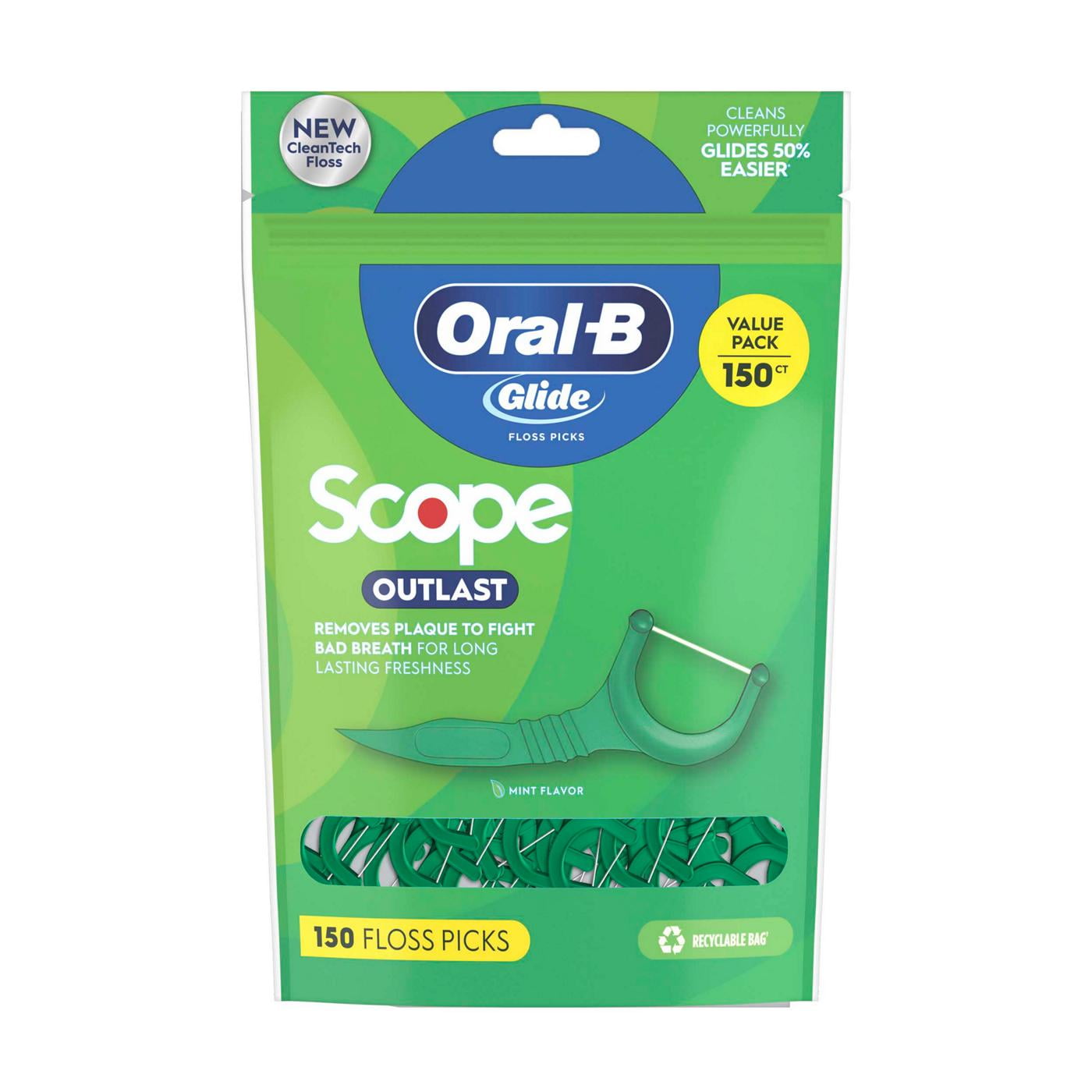 ORAL-B - GLIDE SCOPE OUTLAST - 150 FLOSS PICKS