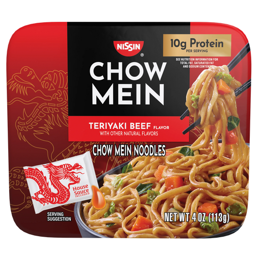 NISSIN CHOW MEIN NOODLES - TERRIYAKI BEEF