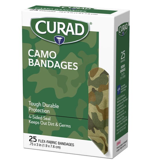 CURAD - CAMO BANDAGES - 25 COUNT