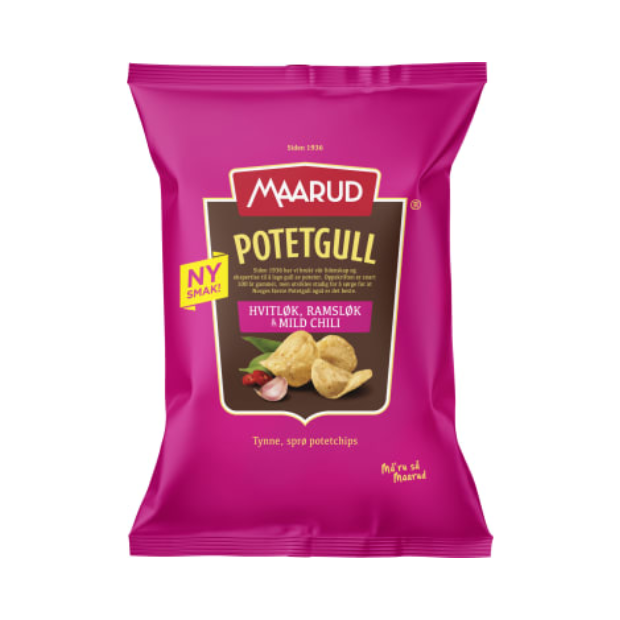 MAARUD POTETGULL - HVITLOK, RAMSLOK & MILD CHILI - 200gr