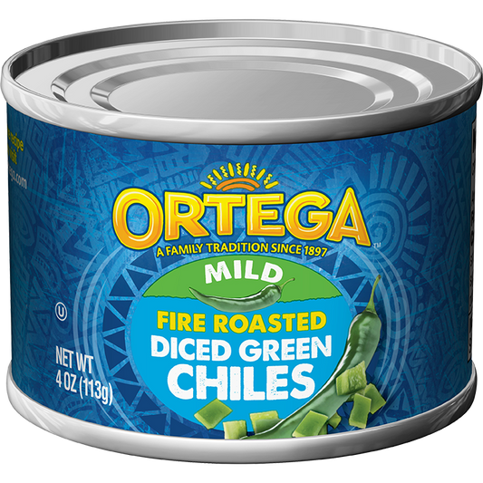 ORTEGA - GREEN CHILES - DICED - MILD
