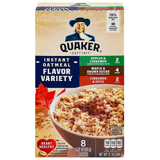 QUAKER - INSTANT OATMEAL - FLAVOR VARIETY -10pk