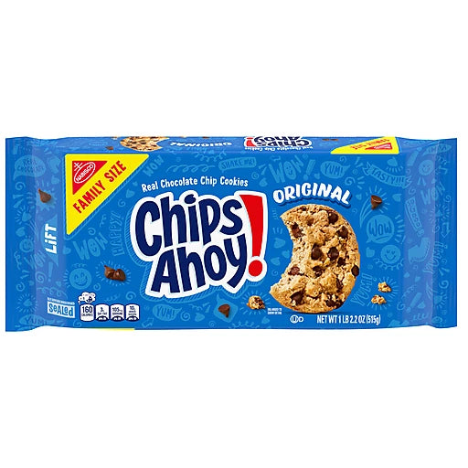 NABISCO - CHIPS AHOY - ORIGINAL COOKIES - FAMILY SIZE 18.2oz