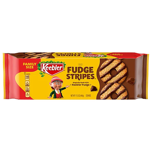 KEEBLER - FUDGE STRIPES - FAMILY SIZE  17.3oz