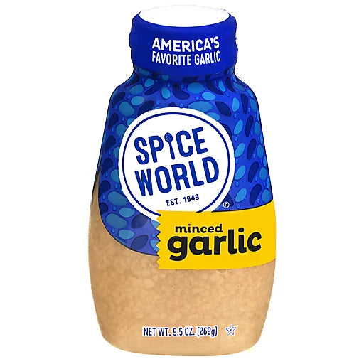 SPICE WORLD - MINCED GARLIC - SQUEEZE BOTTLE - 9.5oz