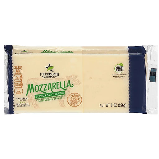 FREEDOM'S CHOICE - MOZZARELLA CHEESE 8oz