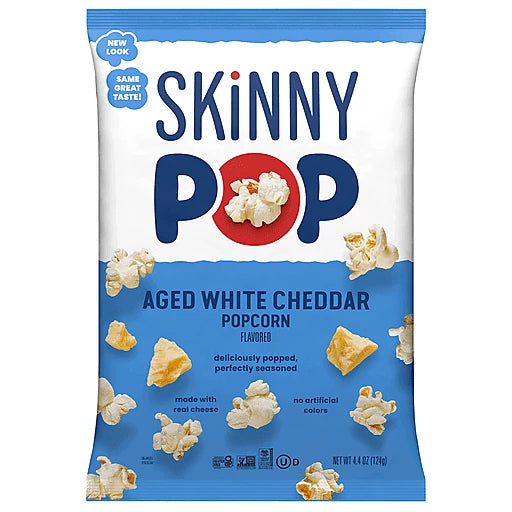 SKINNY POP - AGED WHITE CHEDDAR POPCORN - 4.4oz