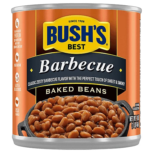 BUSH'S BEST - BAKED BEANS - BARBECUE 16oz