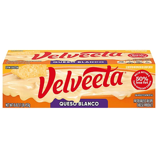 VELVEETA CHEESE - QUESO BLANCO - 16oz