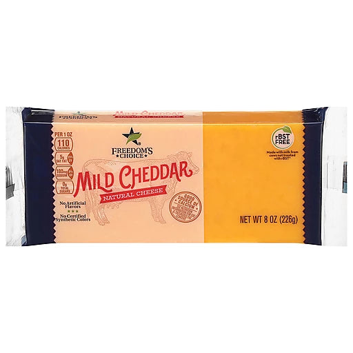 FREEDOM'S CHOICE - MILD CHEDDAR CHEESE 8oz