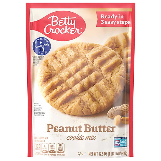 BETTY CROCKER - PEANUT BUTTER COOKIE MIX 17.5oz