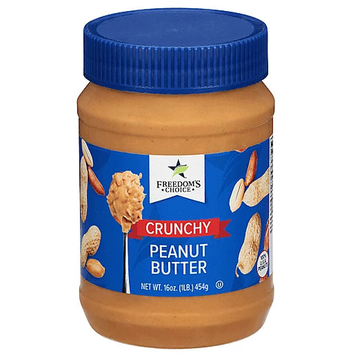 FREEDOM'S CHOICE - CRUNCHY PEANUT BUTTER - 16oz