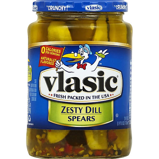 Vlasic Zesty Dill Spears Pickles 24 oz jar