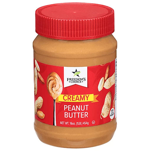 FREEDOM'S CHOICE - CREAMY PEANUT BUTTER - 16oz
