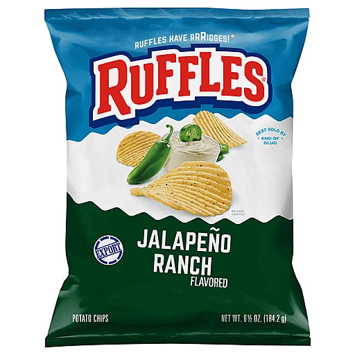 Ruffles Jalapeo Ranch Potato Chips 6.5 oz