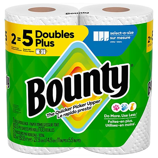 BOUNTY - DOUBLE ROLL - 2 PACK