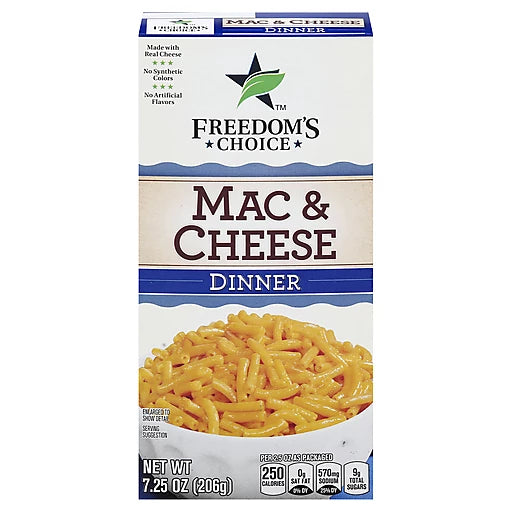 Mac N Cheese Meal - Freedom's Choice 7.2oz