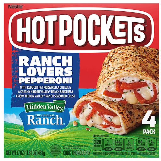HOT POCKETS - RANCH LOVERS PEPPERONI - 17oz 4 PACK