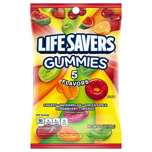 Life Savers Gummies Fruit Flavored Candies 7 oz