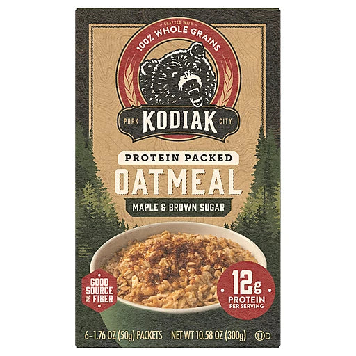 KODIAK OATMEAL - MAPLE & BROWN SUGAR (6pk)
