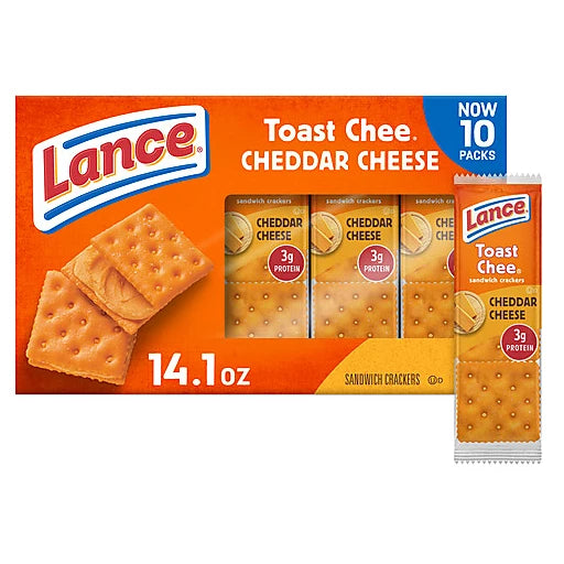 LANCE - TOAST CHEE- CHEDDAR CHEESE - 10 PACK