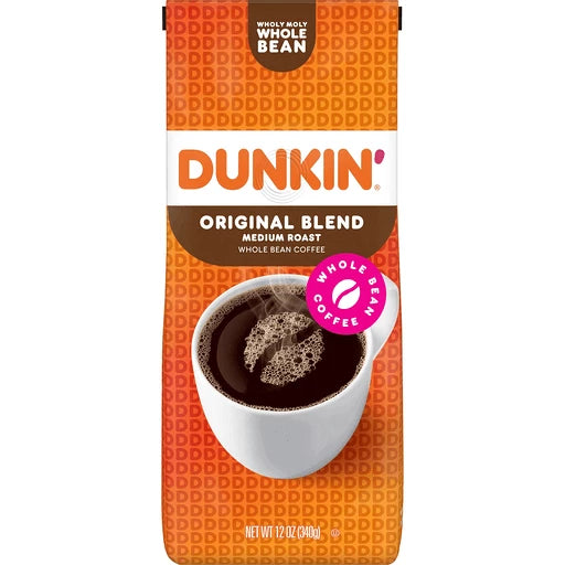 DUNKIN COFFEE - ORIGINAL BLEND - WHOLE BEAN - 12oz