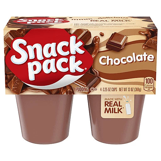 SNACK PACK - CHOCOLATE - 4 CUPS