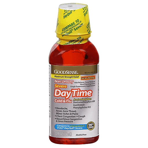 GOODSENSE - DAYTIME COLD AND FLU SYRUP - 12oz