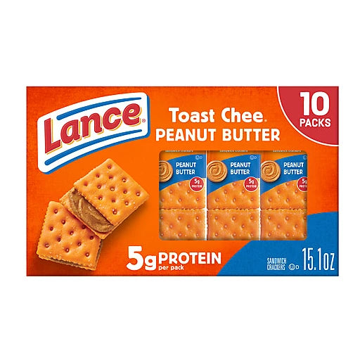 LANCE - TOAST CHEE - PEANUT BUTTER - 10 PACK