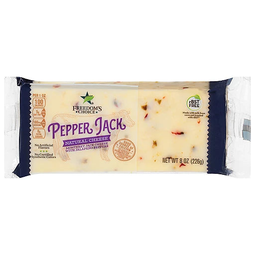 FREEDOM'S CHOICE - PEPPER JACK CHEESE 8oz