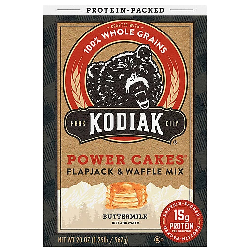 KODIAK -  POWER CAKES - FLAPJACK & WAFFLES MIX - BUTTERMILK
