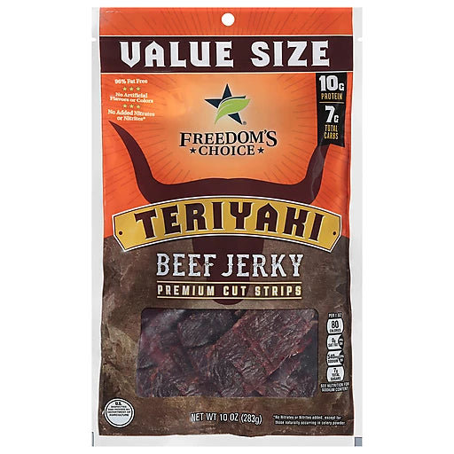 FREEDOM'S CHOICE - BEEF JERKY - TERIYAKI - 10oz