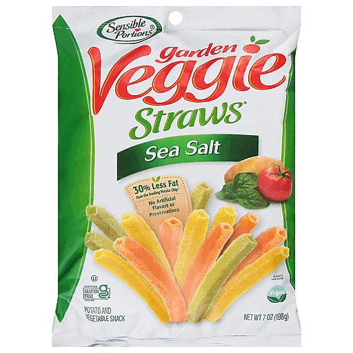 SENSIBLE PORTIONS - GARDEN VEGGIE STRAWS - SEA SALT 7oz