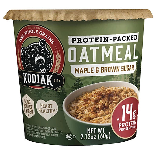 KODIAK OATMEAL - MAPLE & BROWN SUGAR - IND CUP 2.12oz