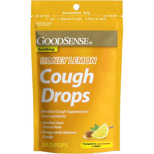GOODSENSE - COUGH DROPS - HONEY LEMON - 30 DROPS