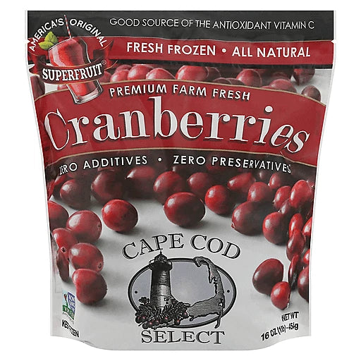 Cape Cod Select Whole Premium Farm Fresh Frozen Cranberries 16 oz