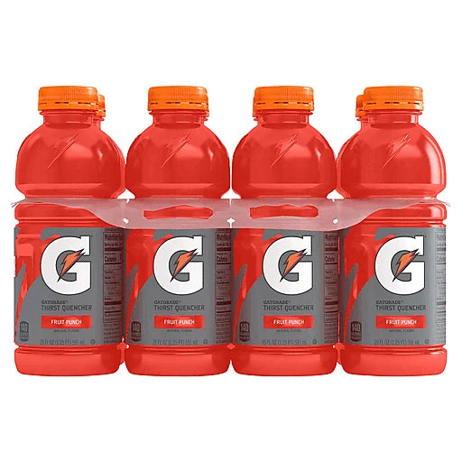 GATORADE - FRUIT PUNCH - 20oz 8 PACK