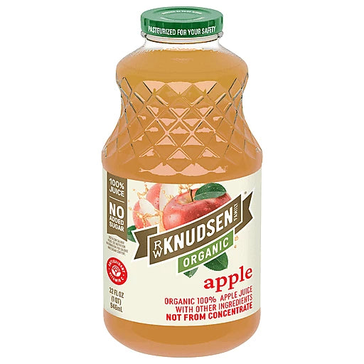 R.W. KNUDSEN - 100% ORGANIC APPLE JUICE - 32oz