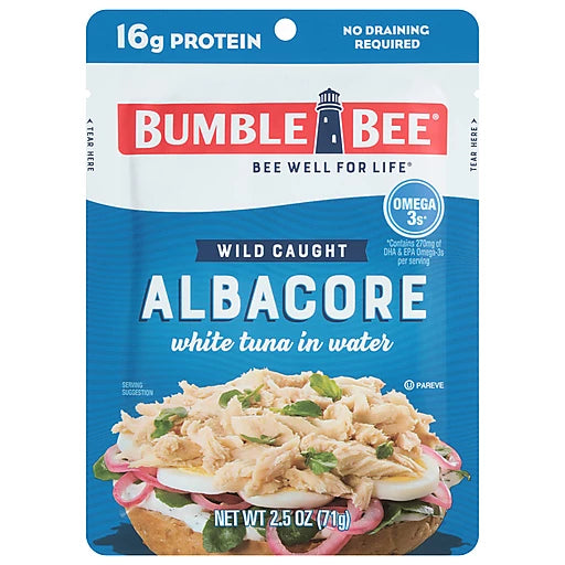 BUMBLE BEE - ALBACORE TUNA IN WATER - 2.5OZ POUCH