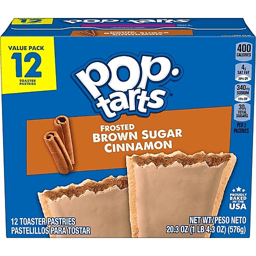 POP-TARTS - FROSTED BROWN SUGAR CINNAMON - VALUE PACK - 12pk