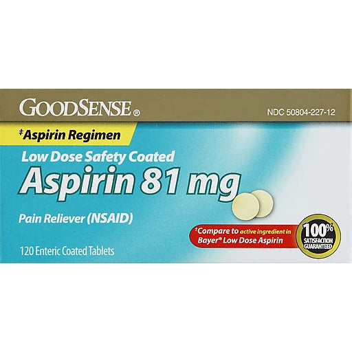 GOOD SENSE - ASPRIN 81mg - 120 TABLETS